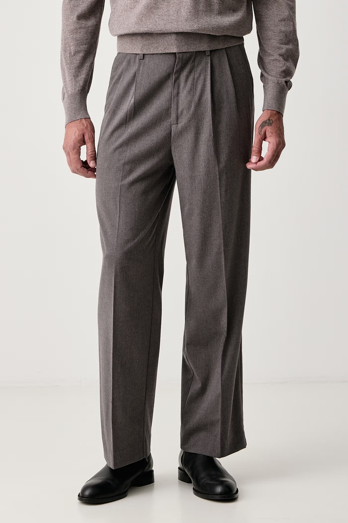 Lindbergh Spodnie wide leg męskie szary 30.001121