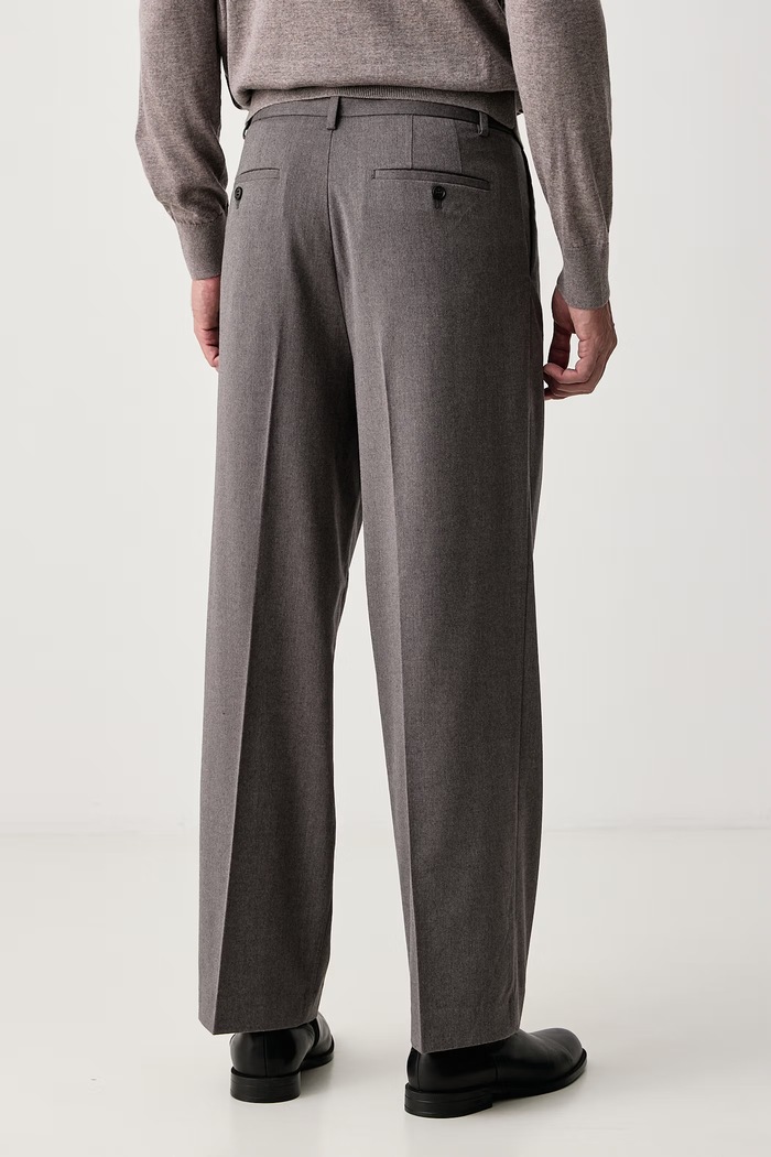 Odzież Lindbergh Spodnie wide leg męskie 30.001121 szary