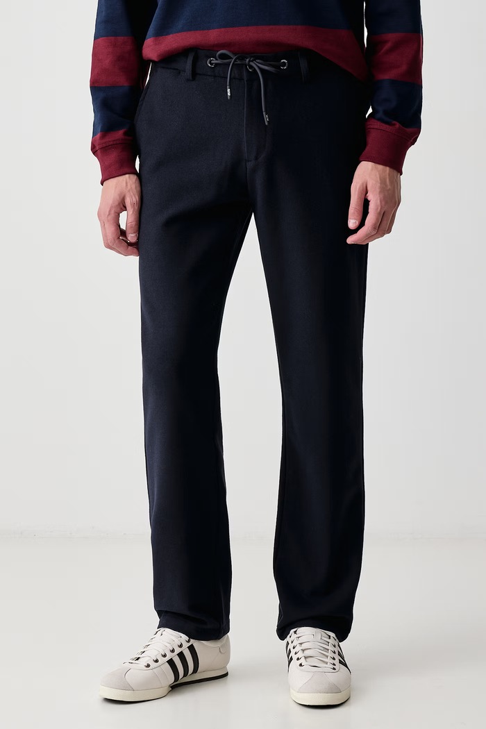 Guess Брюки chinos мужские с шерстью Norris тёмно-синий M6BB82.W4181