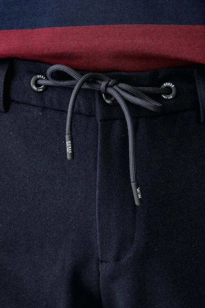 Брюки chinos мужские с шерстью Norris Guess M6BB82.W4181 тёмно-синий