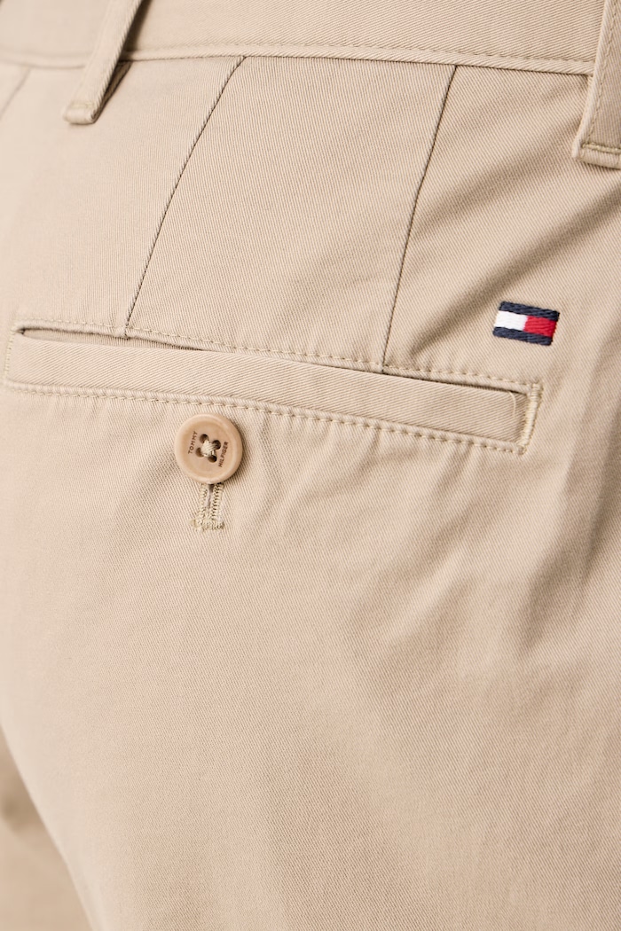 Spodnie męskie bawełniane z elastanem Tommy Hilfiger MW0MW41993 beżowy