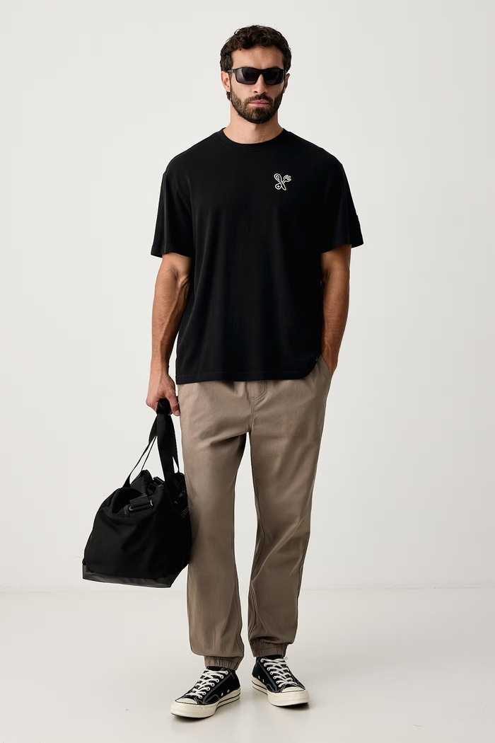 Hurley Spodnie joggery męskie bawełniane z elastanem MPTEU00046 beżowy AW26