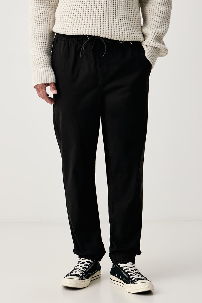 Hurley Spodnie joggery męskie bawełniane z elastanem czarny MPTEU00046