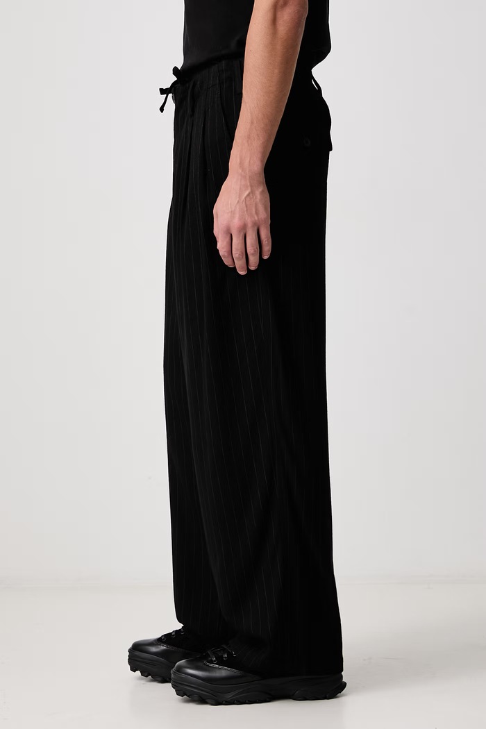 SUSP COIN spodnie garniturowe męskie Yohji Yamamoto KN3682 czarny