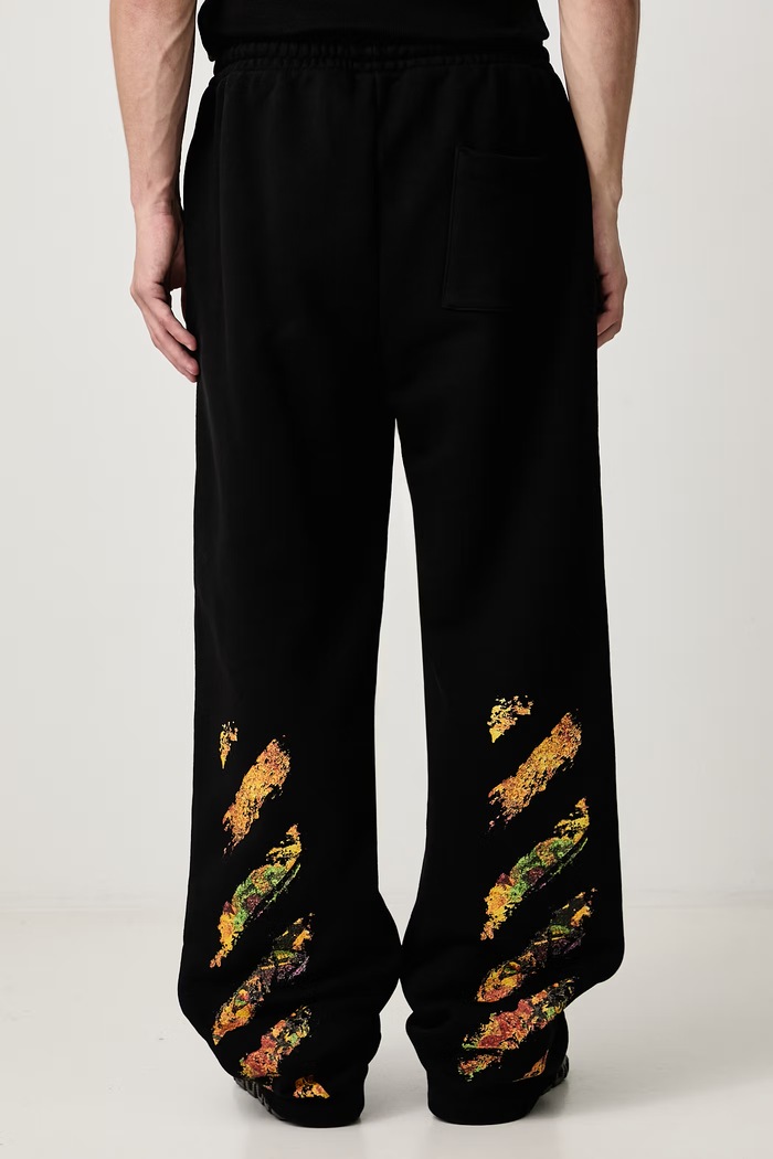 Îmbrăcăminte Off-White Bacco Arrow pantaloni de trening din bumbac pentru bărbați 44MCH05AF26F005001 negru