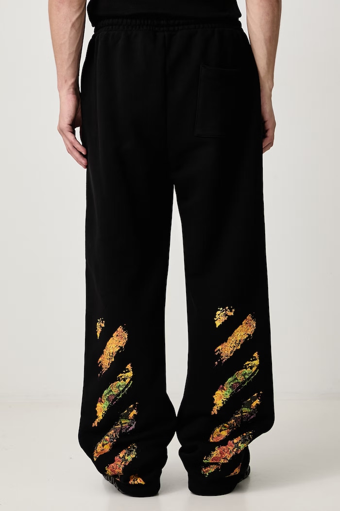 Îmbrăcăminte Off-White Bacco Arrow pantaloni de trening din bumbac pentru bărbați 44MCH05AF26F005001 negru