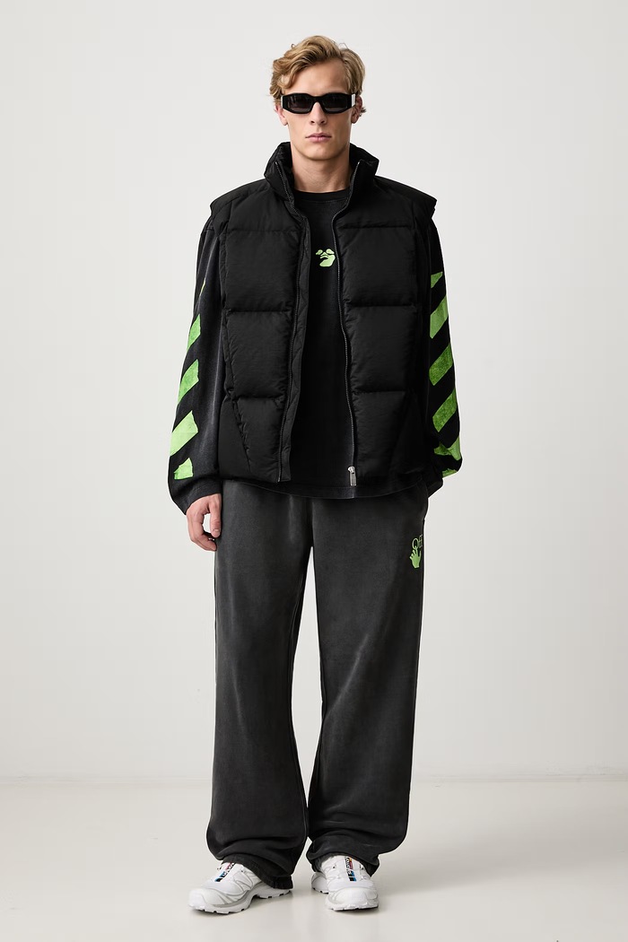 Off-White Bacco Arrow спортивные штаны из хлопка для мужчин 44MCH05AF26F001001 чёрный AW26