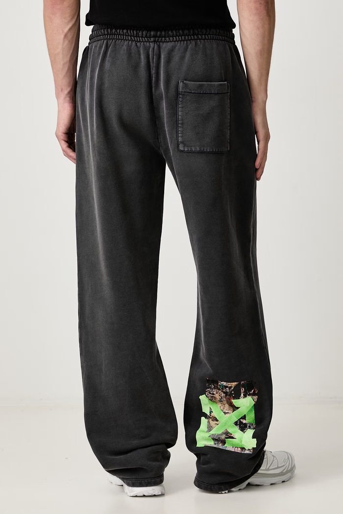 Одежда Off-White Bacco Arrow спортивные штаны из хлопка для мужчин 44MCH05AF26F001001 чёрный