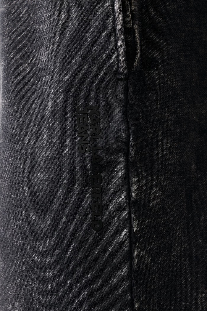 Donji dio trenirke za muškarce od pamuka Karl Lagerfeld Jeans B4M10081 crna