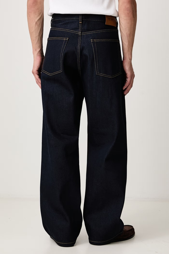 Oblečenie Carhartt WIP Payson Pant rifle relaxed fit pánske I037534 tmavomodrá