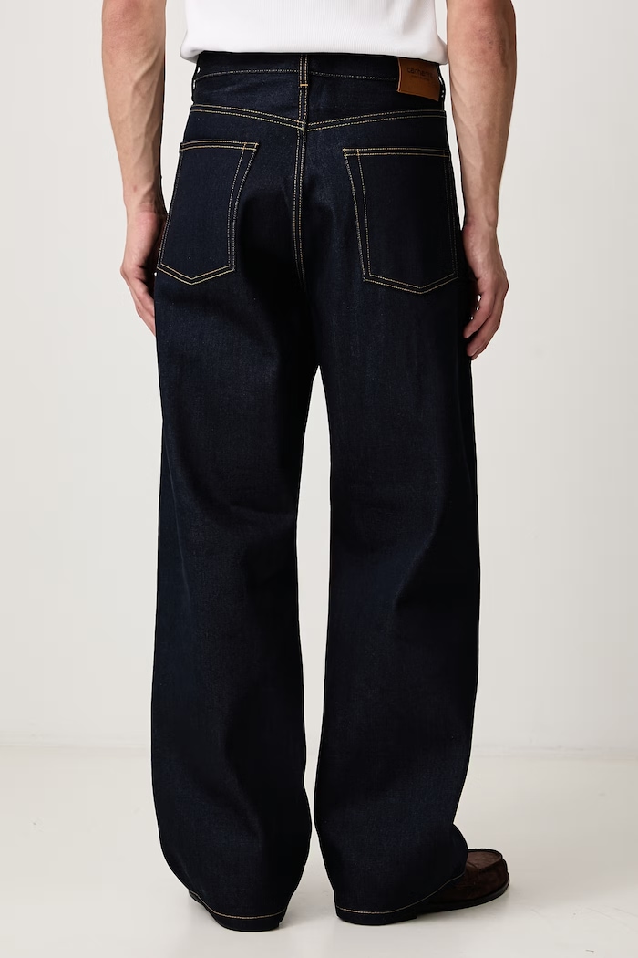 Oblečenie Carhartt WIP Payson Pant rifle relaxed fit pánske I037534 tmavomodrá