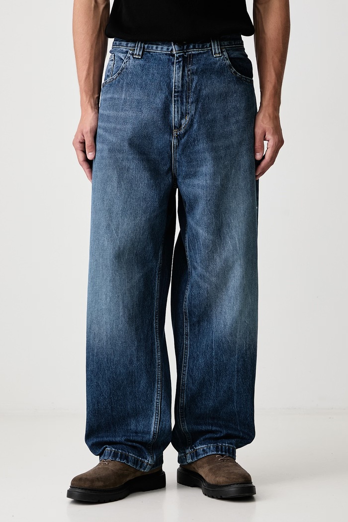 Carhartt WIP Brandon Pant jeansy loose męskie niebieski I035893