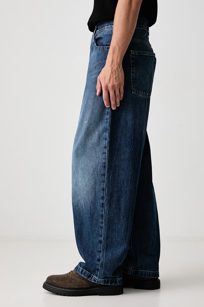 Brandon Pant jeansy loose męskie Carhartt WIP I035893 niebieski