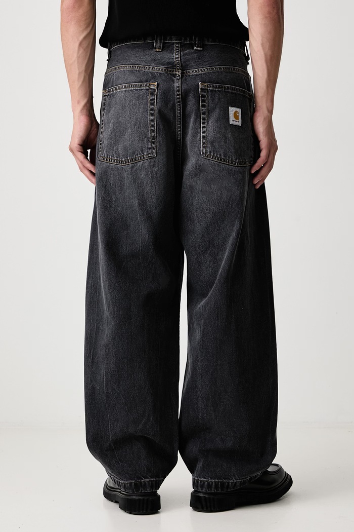 Odzież Carhartt WIP Brandon Pant jeansy loose męskie I035893 czarny