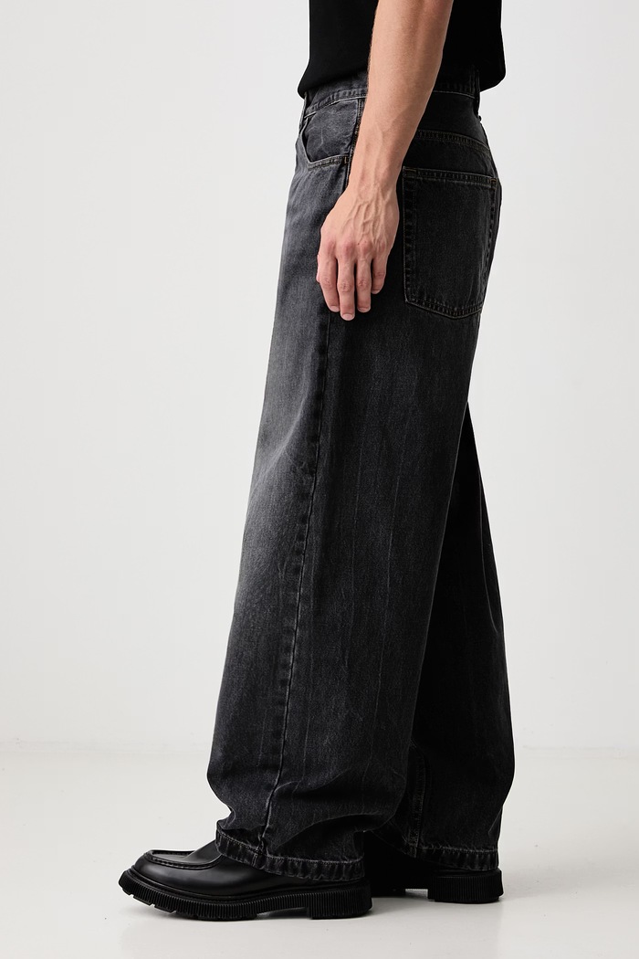 Brandon Pant jeansy loose męskie Carhartt WIP I035893 czarny