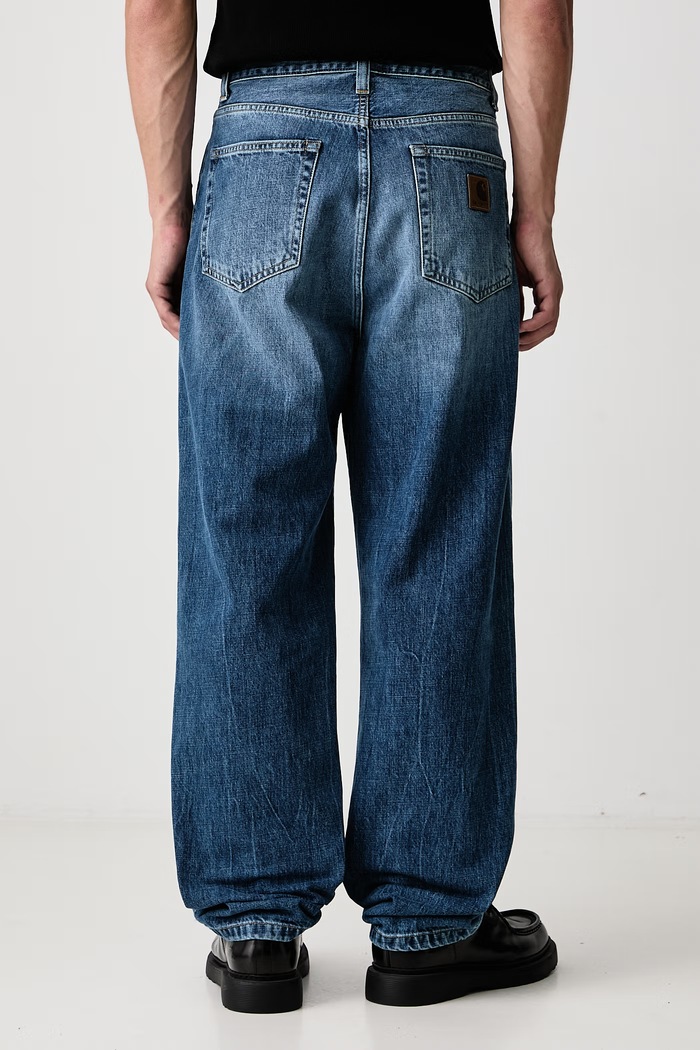 Odzież Carhartt WIP Aaron Pant jeansy tapered męskie I036728 niebieski