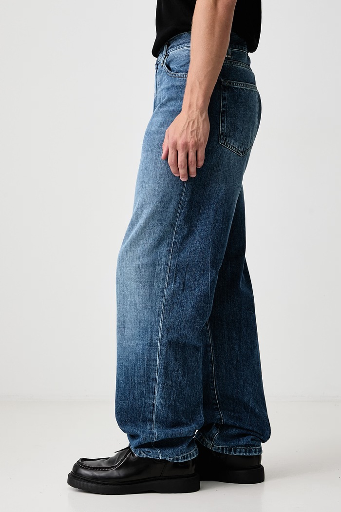 Aaron Pant jeansy tapered męskie Carhartt WIP I036728 niebieski