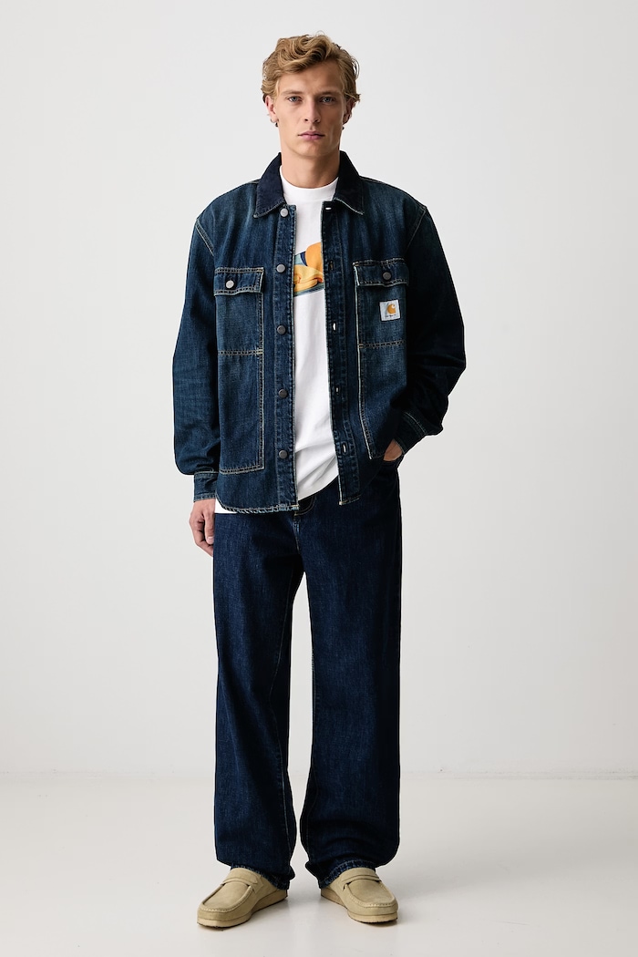 Carhartt WIP Aaron Pant tapered jeans Men's I036728 navy AW26