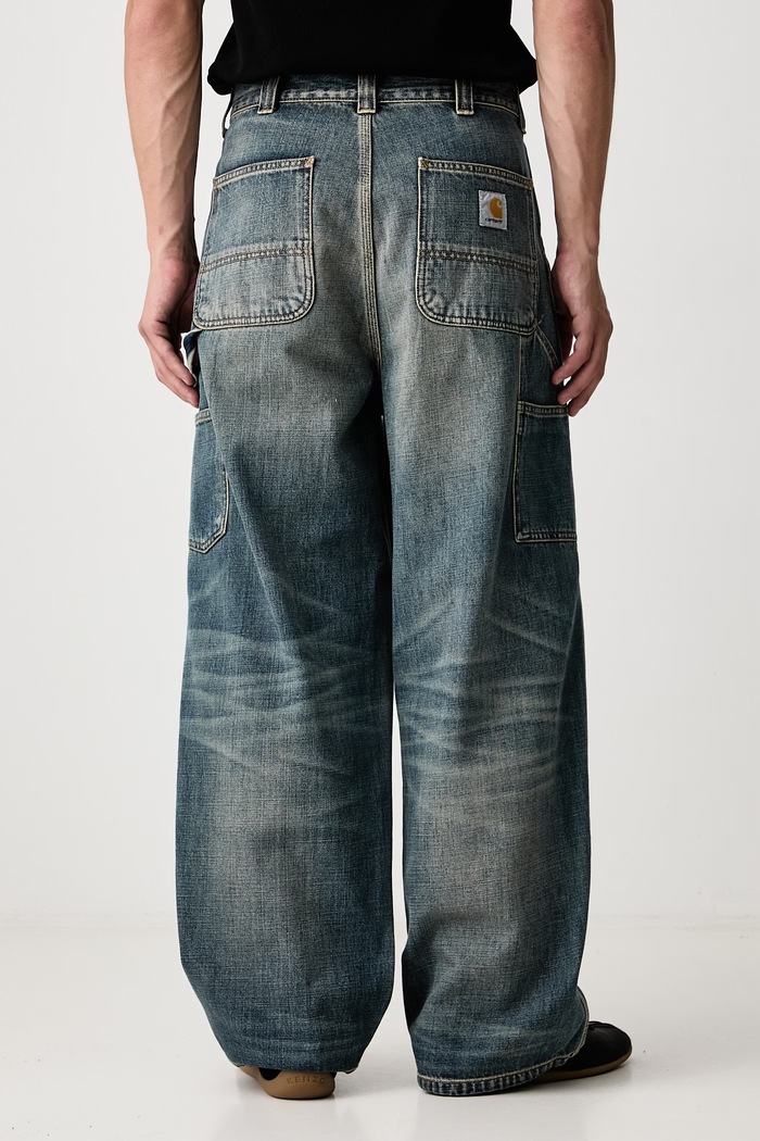 Odzież Carhartt WIP Oakland Pant jeansy loose męskie I037533 niebieski