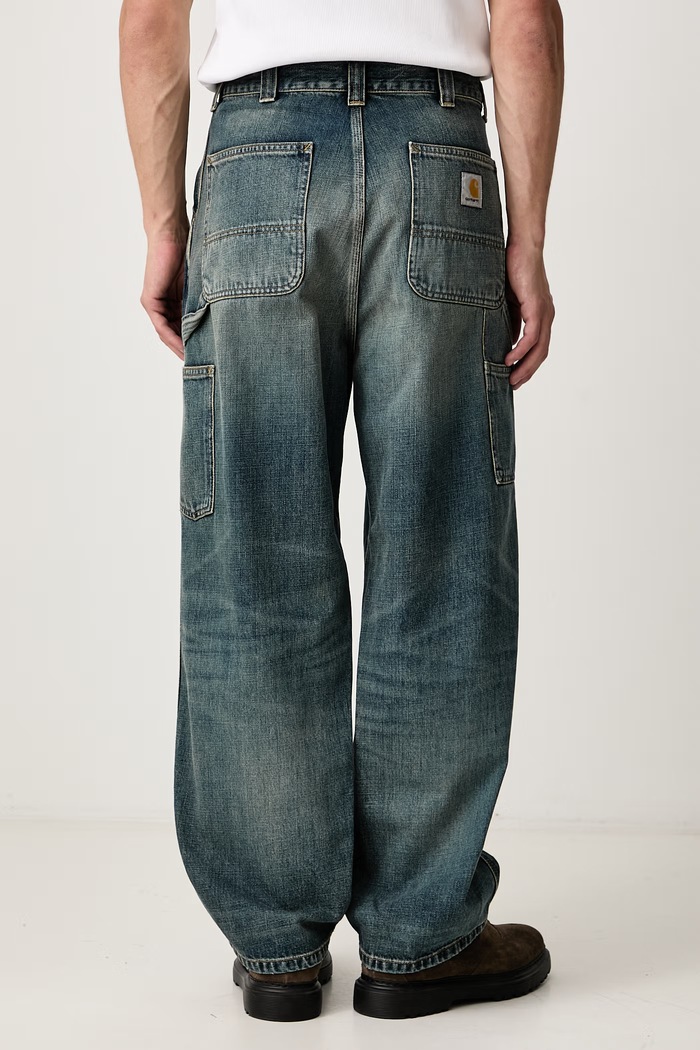 Abbigliamento Carhartt WIP OG Single Knee Pant jeans loose da uomo I034871 blu