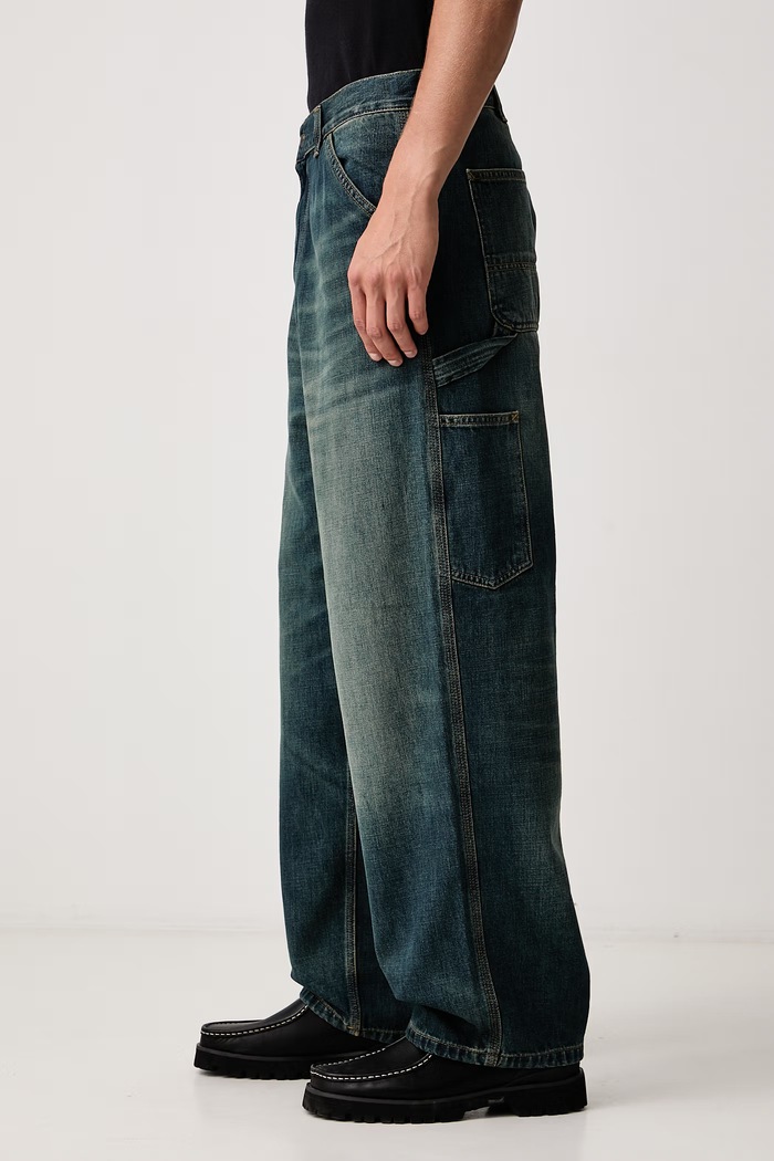OG Single Knee Pant jeansy loose męskie Carhartt WIP I034871 granatowy