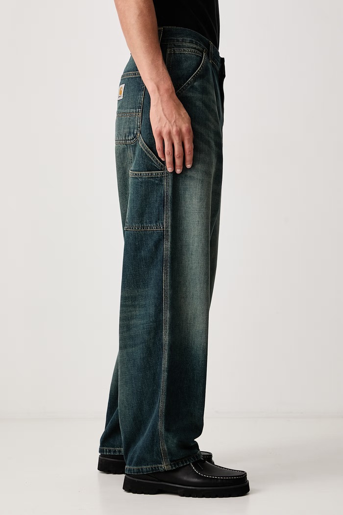 OG Single Knee Pant jeansy loose męskie Carhartt WIP granatowy I034871