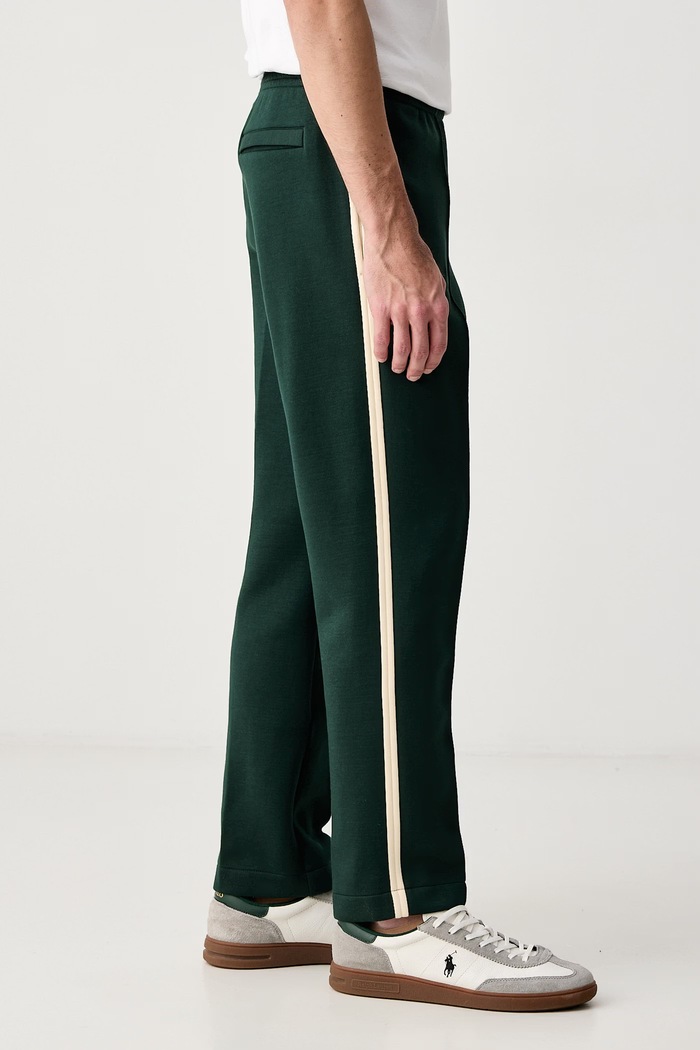 Spodnie dresowe męskie z bawełną Lacoste XH8615 zielony