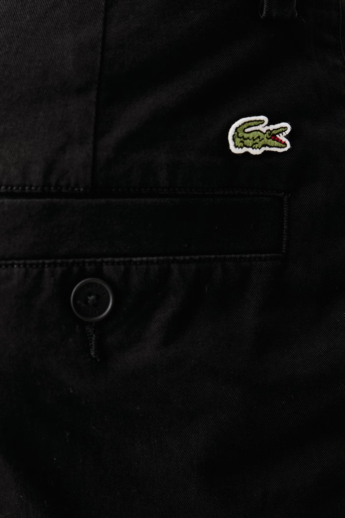 Spodnie męskie bawełniane z elastanem Lacoste HH0141 czarny