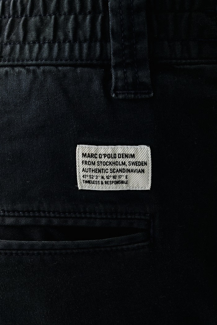 Spodnie męskie z bawełną Marc O'Polo 5000012035 granatowy