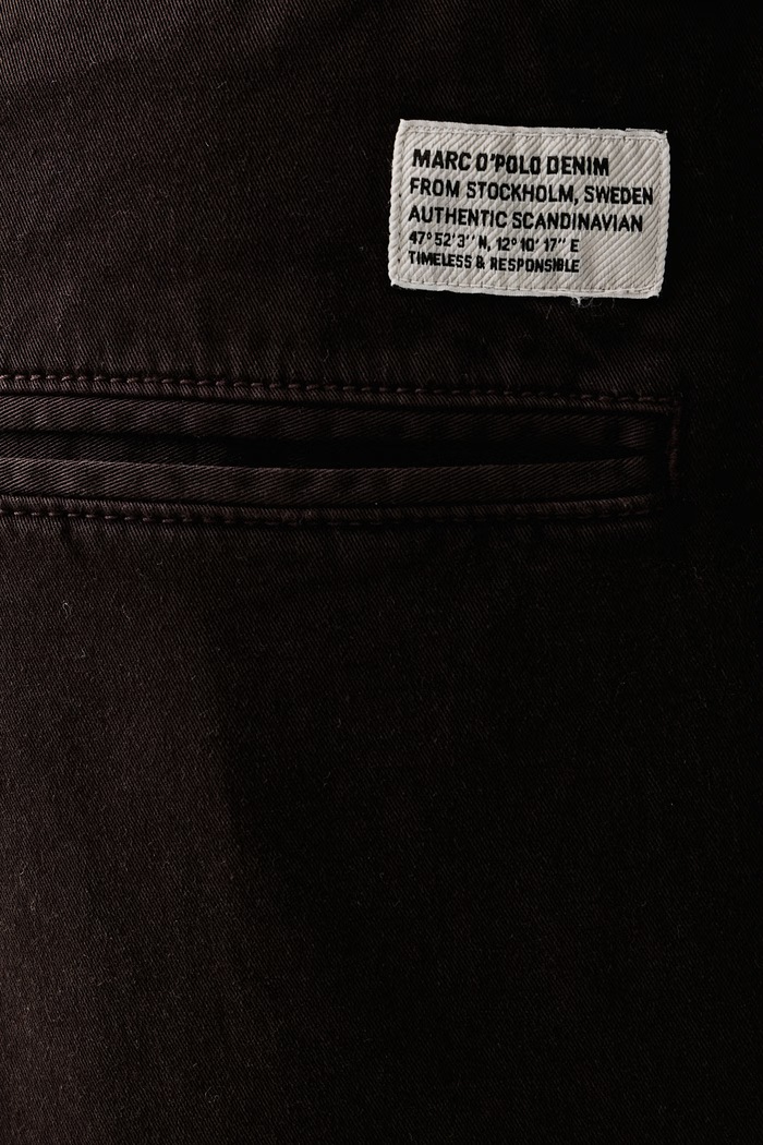 Spodnie męskie z bawełną Marc O'Polo 5000012035 brązowy