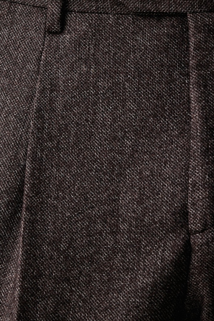 Spodnie slim fit męskie z wełną Carlton Barbour MTR0810 brązowy