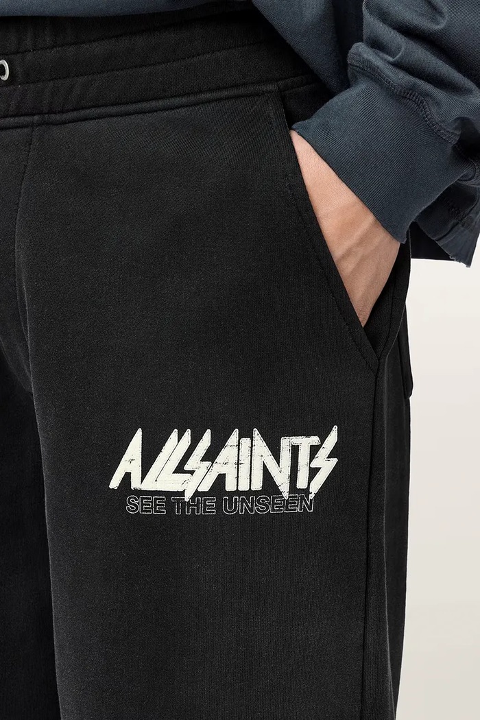 Spodnie dresowe męskie bawełniane CHROMIUM AllSaints M012TF czarny