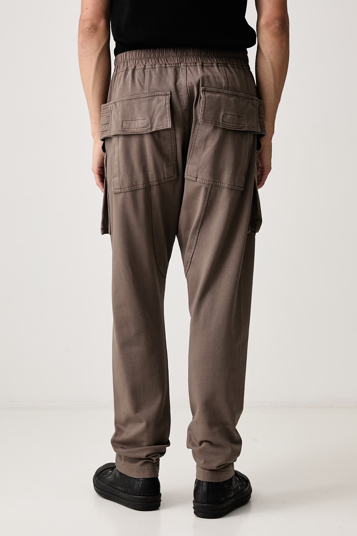 Odjeća Rick Owens DRKSHDW Creatch Cargo hlače cargo s pamukom za muškarce DU02F6376.RIG siva