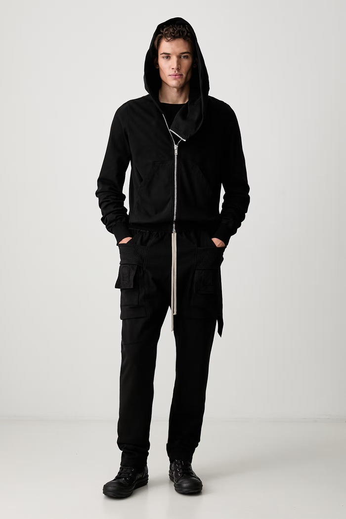 Rick Owens DRKSHDW Creatch Cargo hlače cargo s pamukom za muškarce DU02F6376.RIG crna AW26