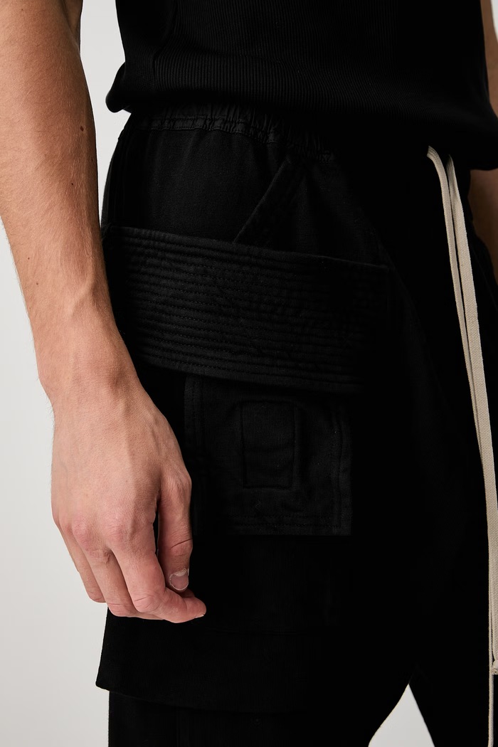 Creatch Cargo hlače cargo s pamukom za muškarce Rick Owens DRKSHDW crna DU02F6376.RIG