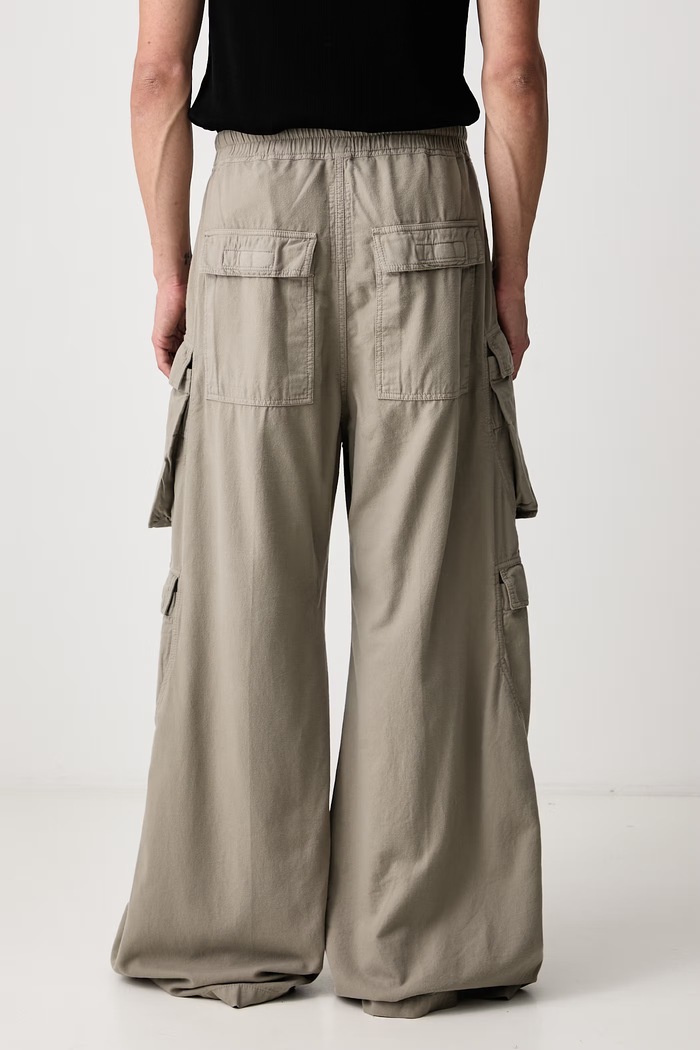 Odjeća Rick Owens DRKSHDW Double Cargo Jumbo Belas hlače od pamuka za muškarce DU02F6398.CFL bež