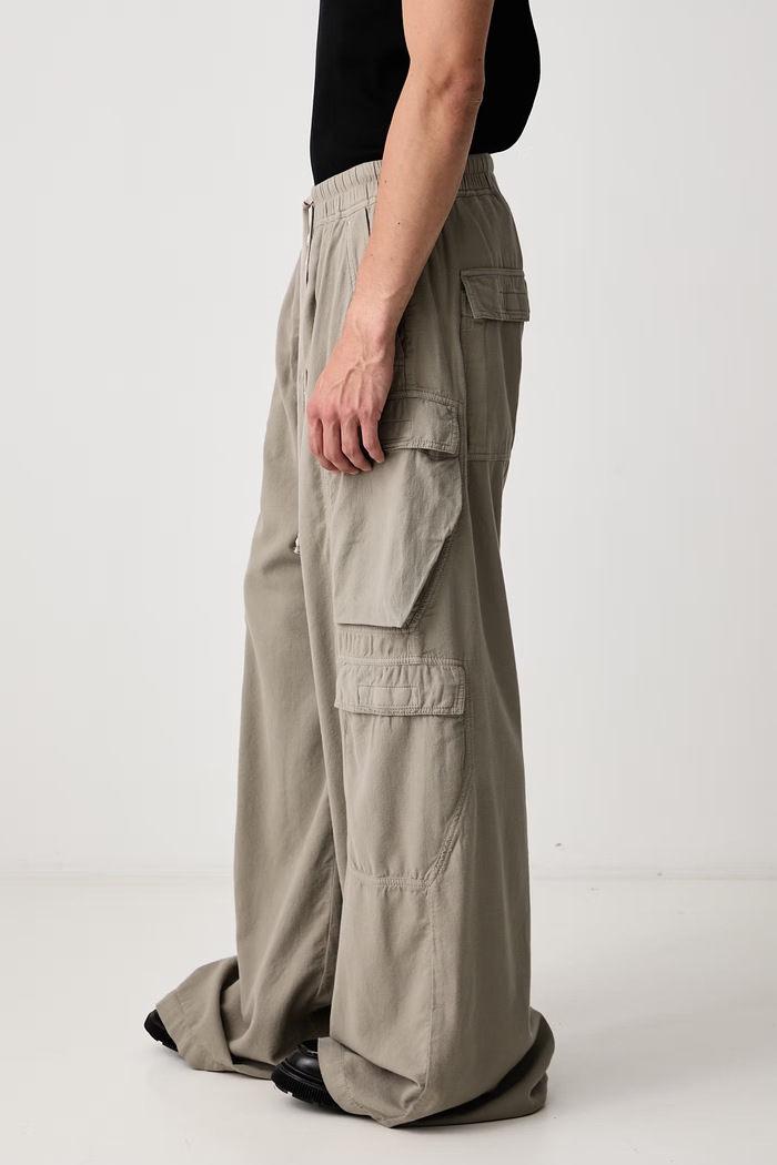 Double Cargo Jumbo Belas hlače od pamuka za muškarce Rick Owens DRKSHDW DU02F6398.CFL bež