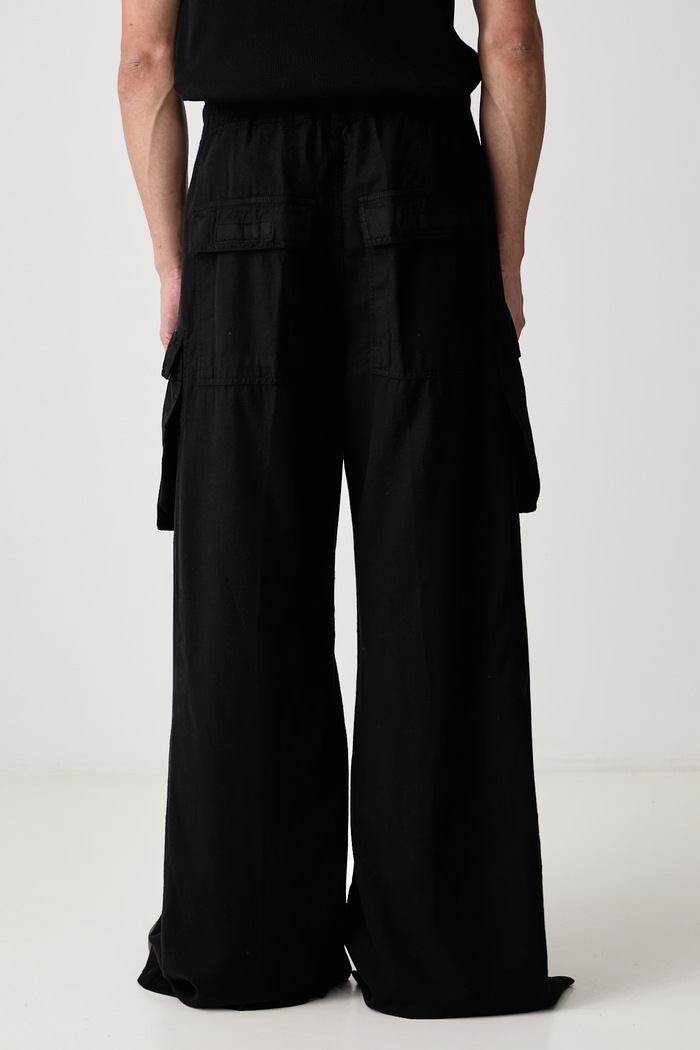 Odjeća Rick Owens DRKSHDW Double Cargo Jumbo Belas hlače od pamuka za muškarce DU02F6398.CFL crna