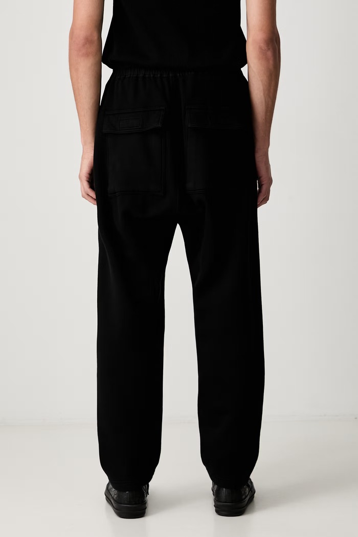 Odjeća Rick Owens DRKSHDW Classic Cargo donji dio trenirke od pamuka s elastanom za muškarce DU02F6370.F crna