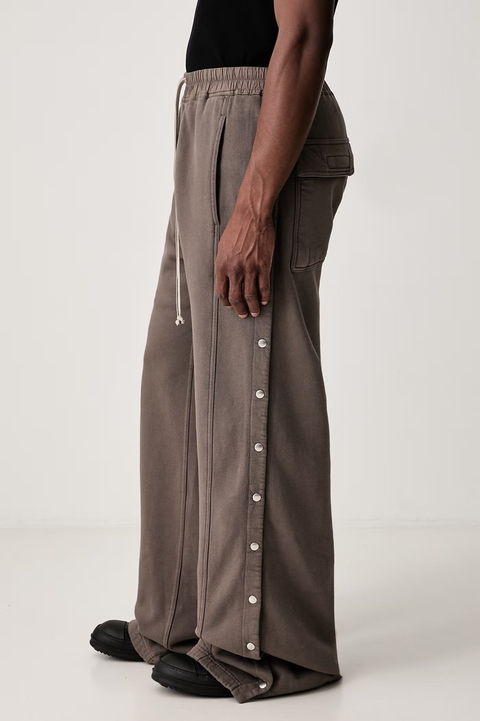 Wide pusher donji dio trenirke od pamuka za muškarce Rick Owens DRKSHDW DU02F6393.F siva