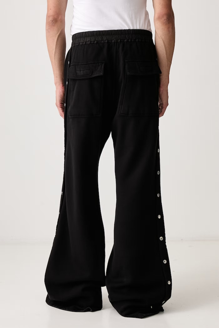 Odjeća Rick Owens DRKSHDW Wide pusher donji dio trenirke od pamuka za muškarce DU02F6393.F crna