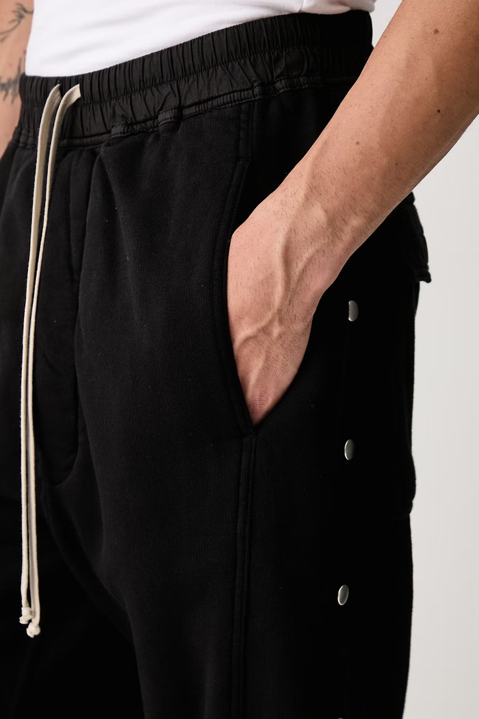 Wide pusher donji dio trenirke od pamuka za muškarce Rick Owens DRKSHDW crna DU02F6393.F