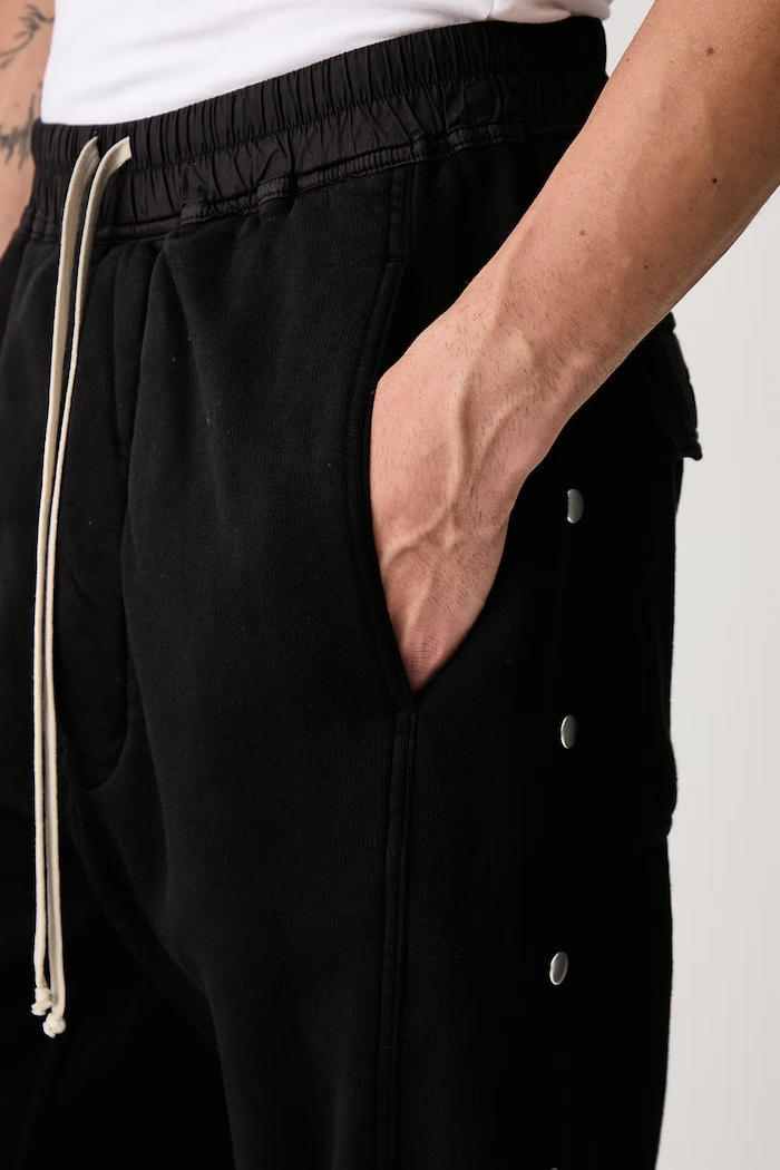 Wide pusher donji dio trenirke od pamuka za muškarce Rick Owens DRKSHDW crna DU02F6393.F