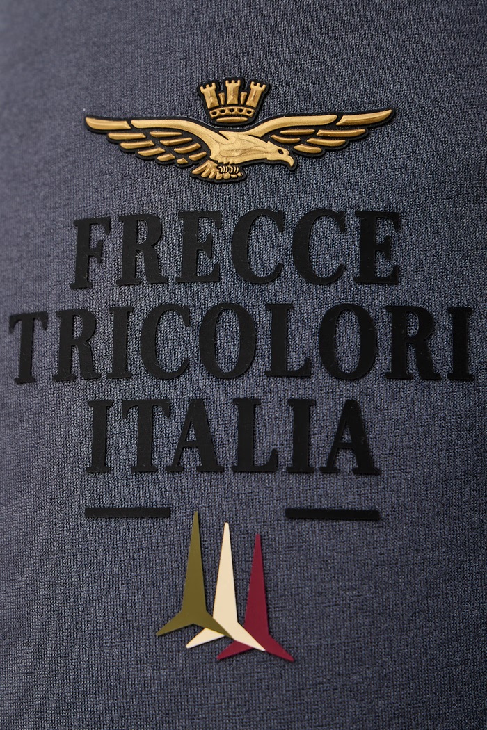 Spodnie dresowe męskie z wiskozą Aeronautica Militare PF1035UF00691 niebieski