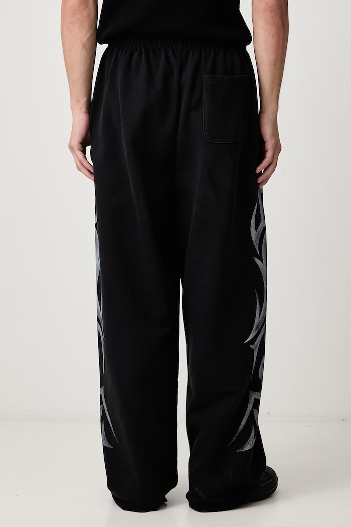 Clothing Vetements Graffiti Tribal sweatpants cotton Men's MH27SP155B black
