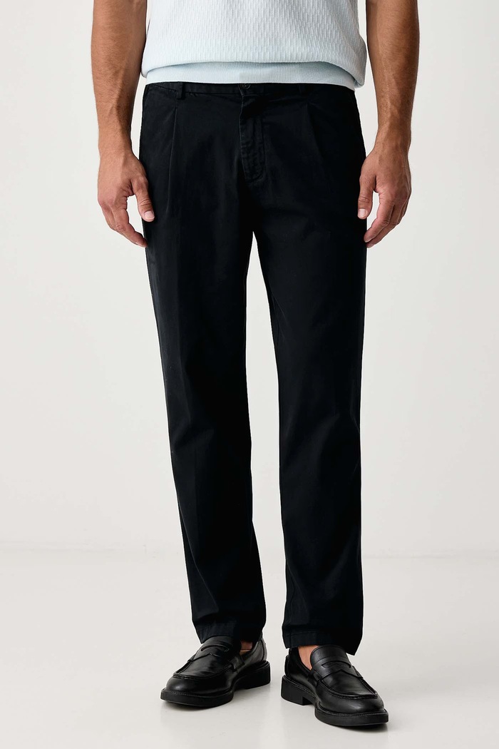 FAY Spodnie chinos męskie bawełniane z elastanem granatowy NTM8153185TYTE