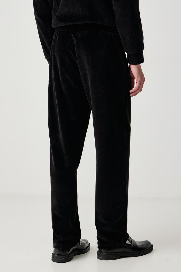 Oblečenie HUGO Nohavice loungewear pánske s bavlnou VELORO PANTS 50571208 čierna