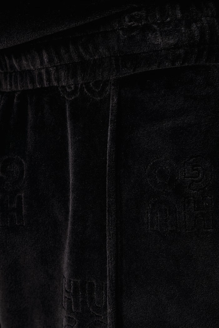 Nohavice loungewear pánske s bavlnou VELORO PANTS HUGO 50571208 čierna