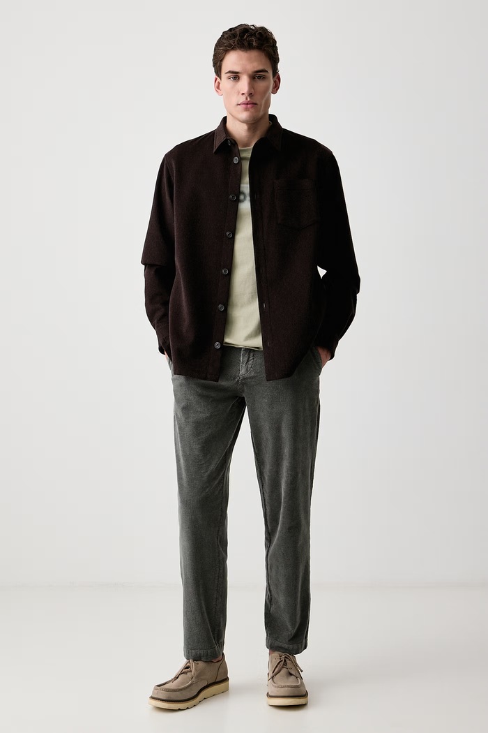 BOSS Orange Штани чоловічі вельветові Chino_Tapered_N1 50569442 зелений AW26