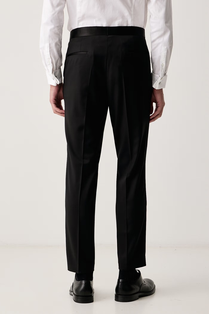 Odzież BOSS Spodnie slim fit męskie wełniane H-Genius-Tux-B1 50566928 czarny